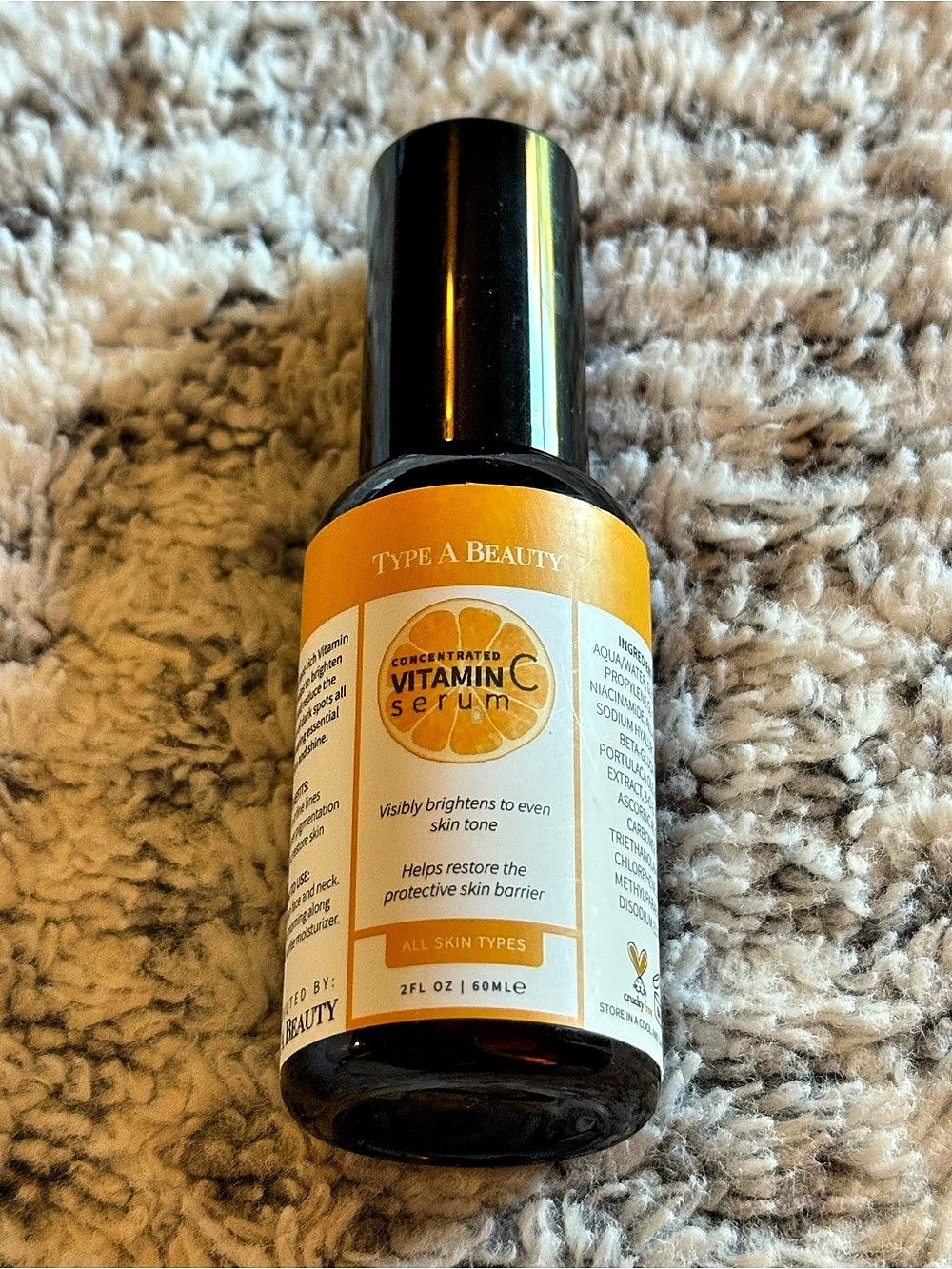 NEW Type A Beauty Concentrated Vitamin C Serum 2 oz Brightening